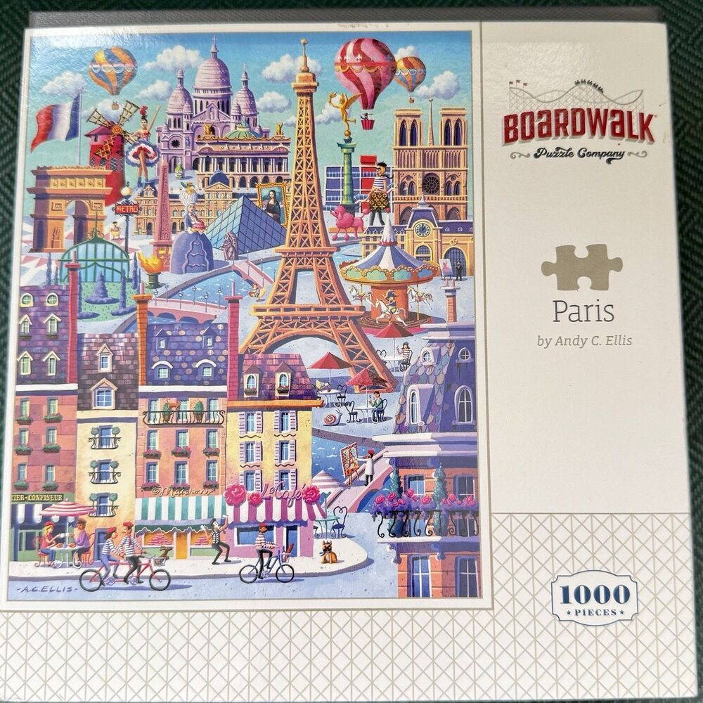 Boardwalk Puzzles Paris 1000 Piece Jigsaw Puzzle Preowned